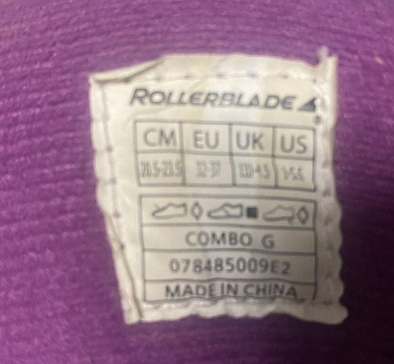 Pattini in linea & Pattini a rotelle: Rollerblade Inlineskates, Grösse 32-37, verstellbar. – Usato da Baar venduto da Princesaphantagiro 3