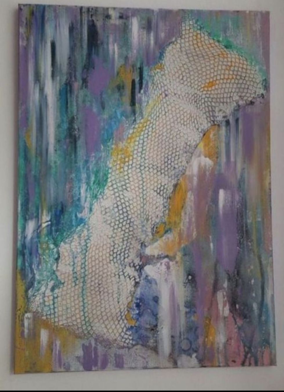 Dipinti: Gemälde " Netz" handmade 50×70 – Nuovo (secondo la descrizione) da Riehen venduto da Steinbock1970 1