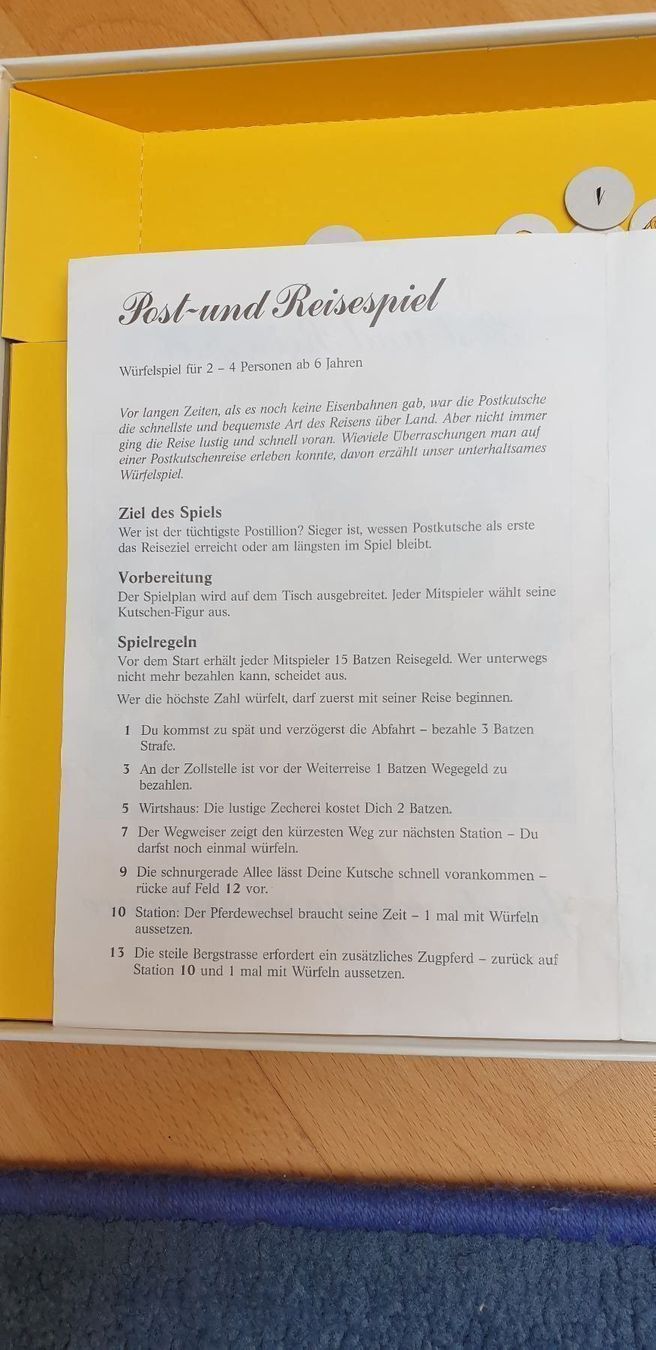 Spiele: Post und Reisespiel – Gebraucht aus Jaberg von urig17. 3