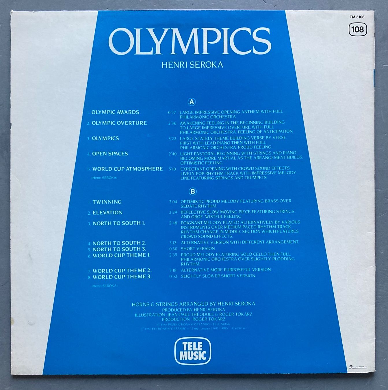 Dischi in vinile: HENRI SEROKA - OLYMPICS – Usato da Poliez-Pittet venduto da Newtown-Records 1