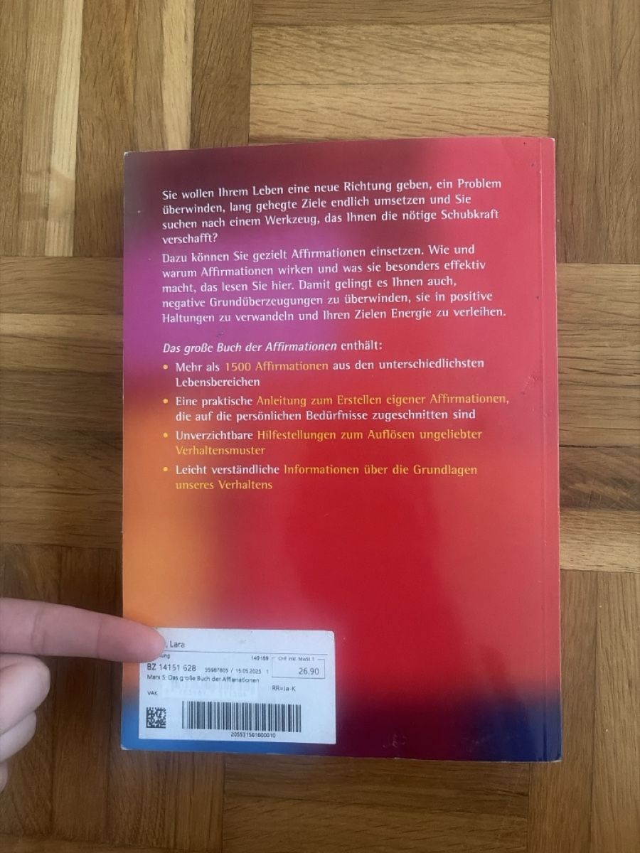 Libri: Das grosse Buch der Affirmation – Nuovo (secondo la descrizione) da Basel venduto da lae_rg9k 2