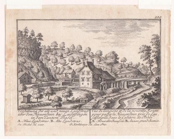 Stiche: LÄUFELFINGEN HAUENSTEIN KUPFERSTICH 1758 – Antik aus Grüningen von Kartensammler 2