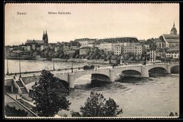 AK Basel, Mittlere Rheinbrücke