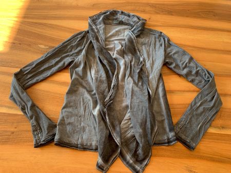 NILE Seiden Cardigan/Jäckchen antrazith/grau Gr. XS