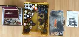 AIR BRUSH KIT ZUBEHÖR PISTOLE FARBEN MIT BEHÄLTER SCHABLONEN