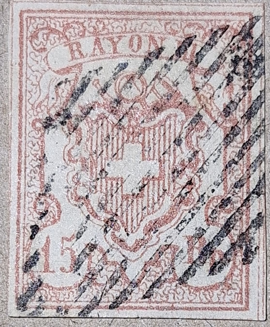 Alle Briefmarken: Rayon Nr. 20.c Typ 4 UM I mit Gross Attest  – Gebraucht aus Balgach von SIMEON27