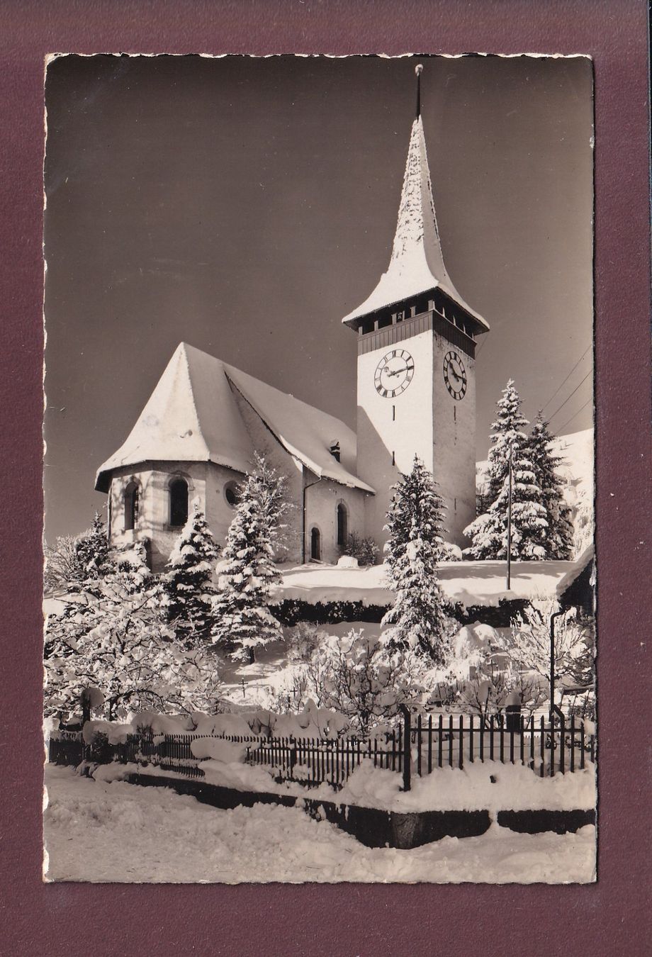 Ansichtskarten: FRUTIGEN - Kirche - 1954 – Gebraucht aus Pully von nicecards