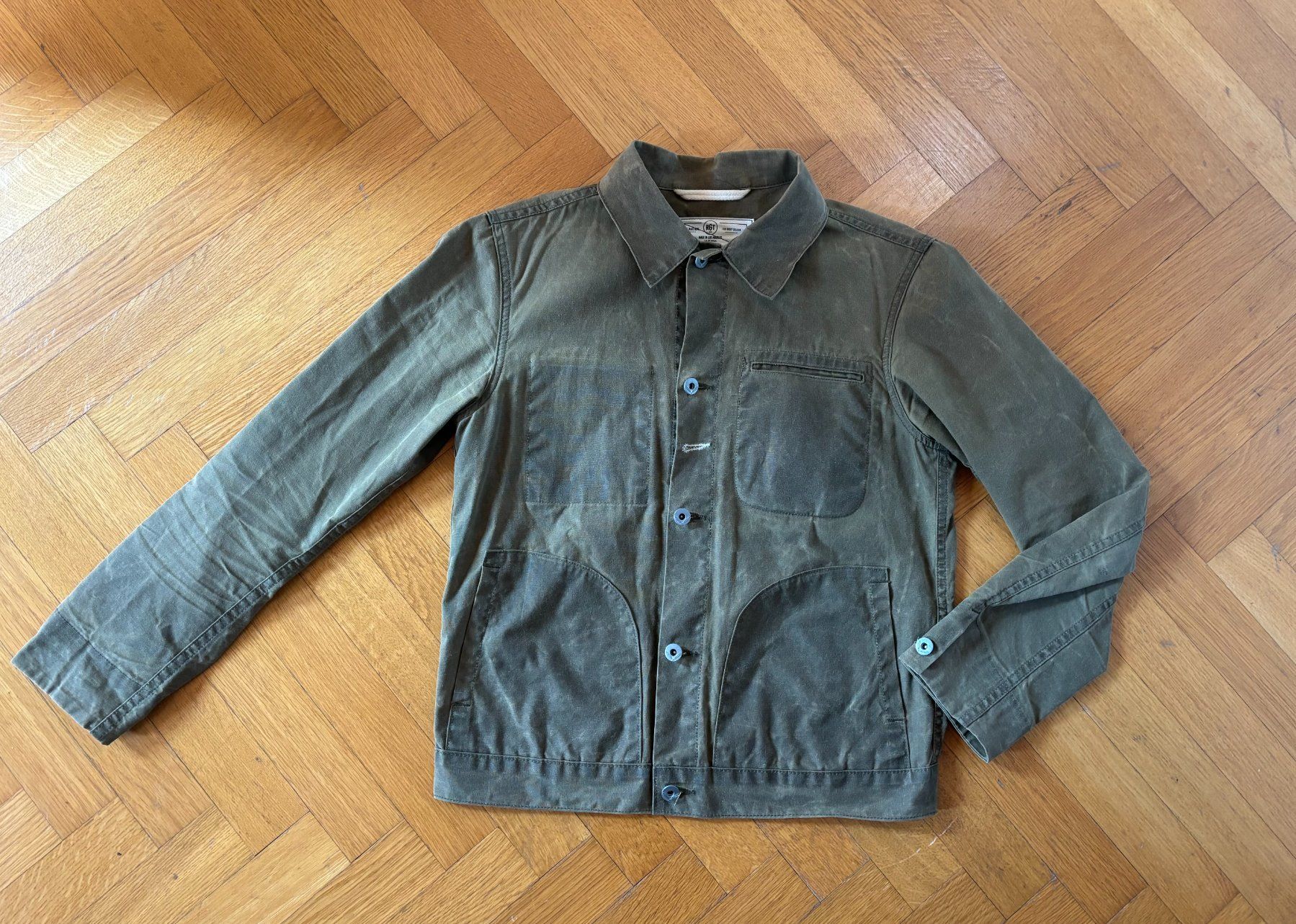 Rogue Territory Camicie: Rogue Territory Waxed Canvas Supply Jacket - Olive - Medium – Usato da Zürich venduto da dom_9h7m