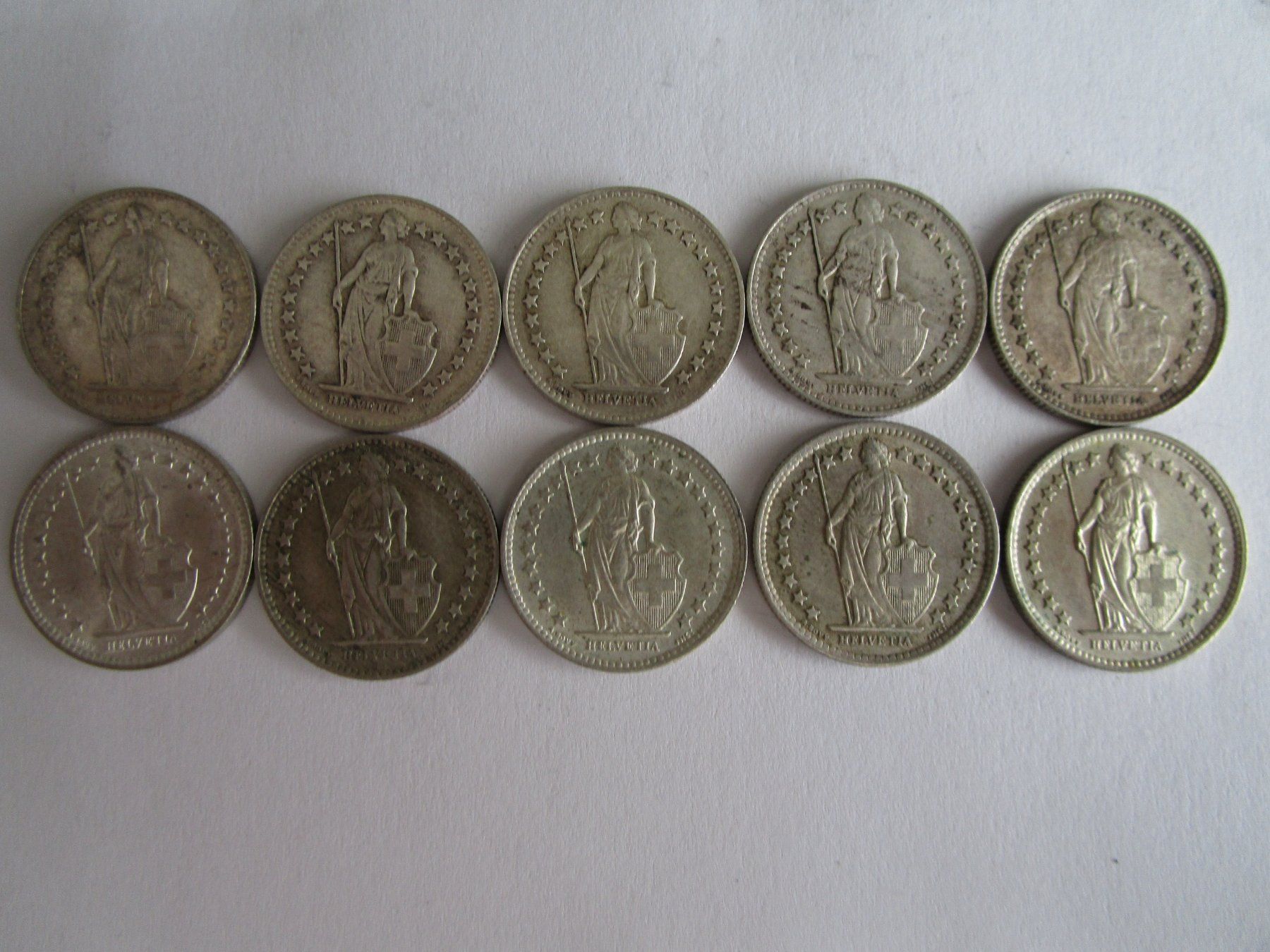 Toutes les monnaies: 10 x 1/2 Franken  Silber – D'occasion à Heimberg par Lupo57 3