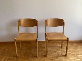 2 chaises vintage EMBRU, design suisse iconique