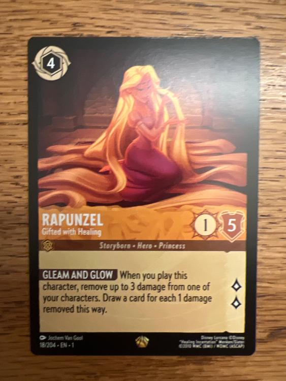 Lorcana - Rapunzel Gifted with Healing - Legendary - 18/204