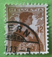  Nr.121  Brustbild der Helvetia mit Schwert GESTEMPELT    