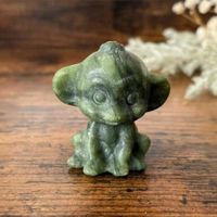 ✲ Serpentin Jade Affe Skulptur ✲ 32g / 40mm Schlangenstein