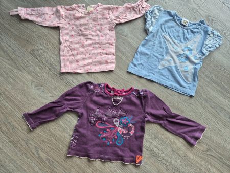 3x Mädchen-Shirts Gr. 68-74/80 Frühling/Sommer