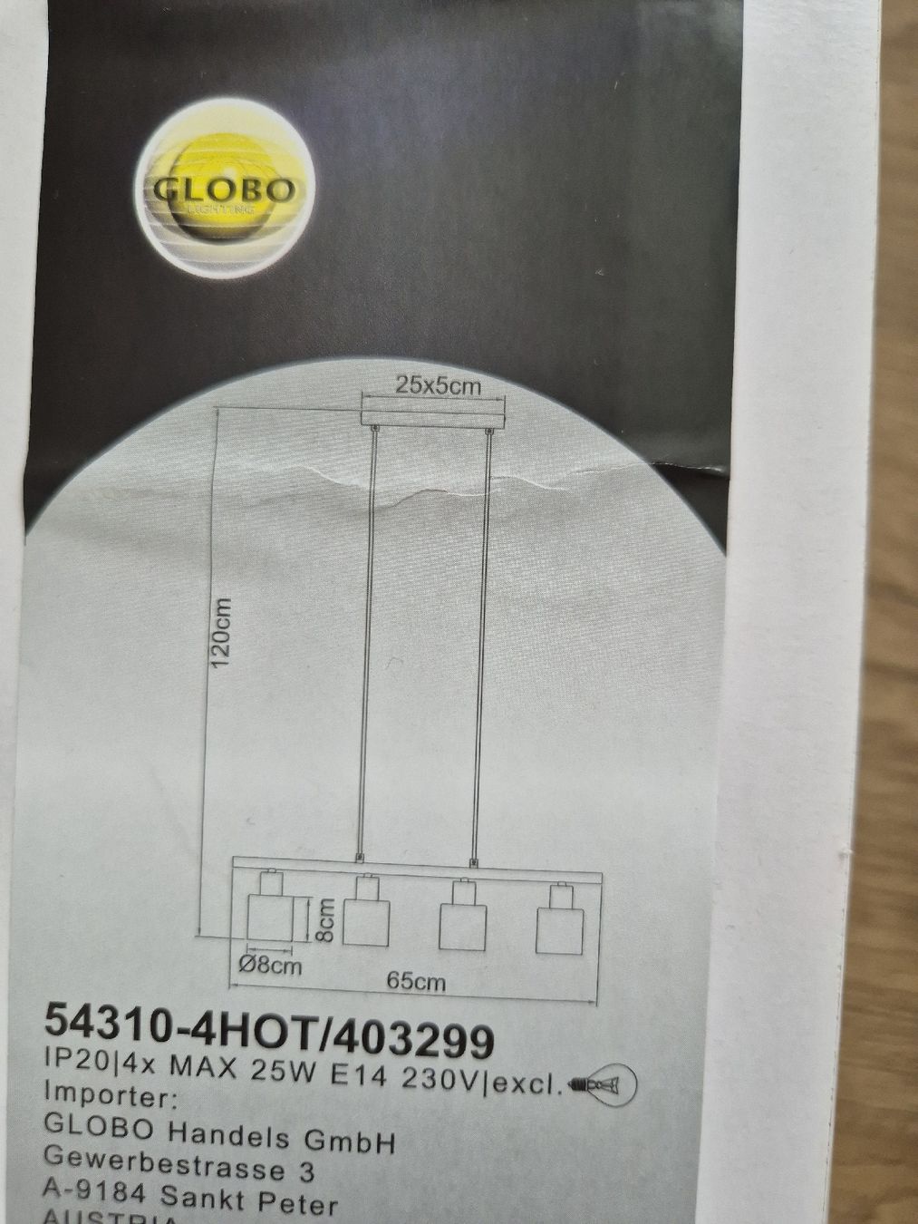 Lustres & lampes de plafonds: Tisch- und Deckenlampe GLOBO – Neuf avec emballage d'origine à Oberbüren par L_E_A 2