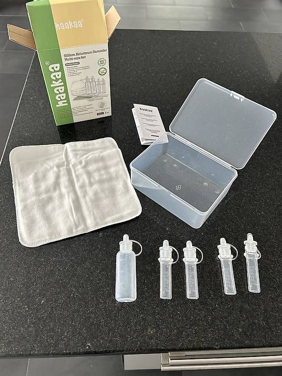 Pasti del neonato: haakaa Silikon Kolostrum Sammler Multi-size Set – Usato da Wabern venduto da VanessaN90