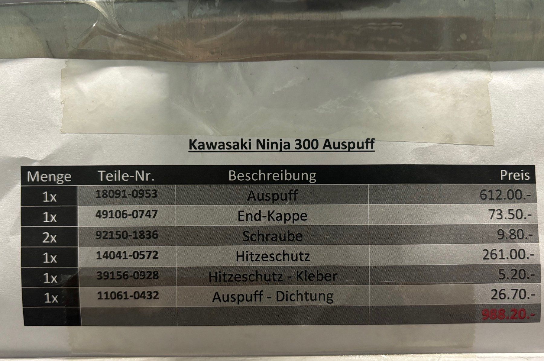 Kawasaki Sistemi di scarico: Kawasaki Ninja 300 Auspuff – Usato da Landquart venduto da pet_l2dm 3