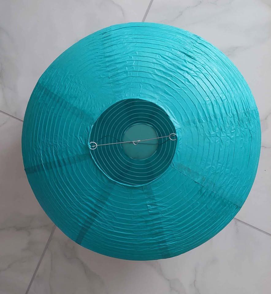 Lampade: Türkis Papier Lampenschirm - ungebraucht. – Nuovo (secondo la descrizione) da Aarburg venduto da Glitzerschein 1
