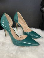 Elegante Pumps – Lackleder, Smaragdgrün, Grösse 38