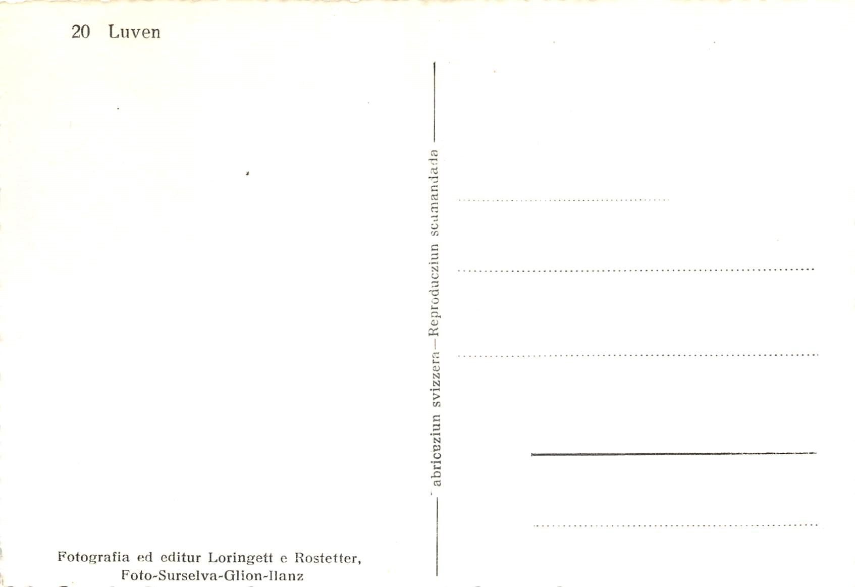Ansichtskarten: Luven – Gebraucht aus Ottikon b.Kemptth. von Neptun1974 1