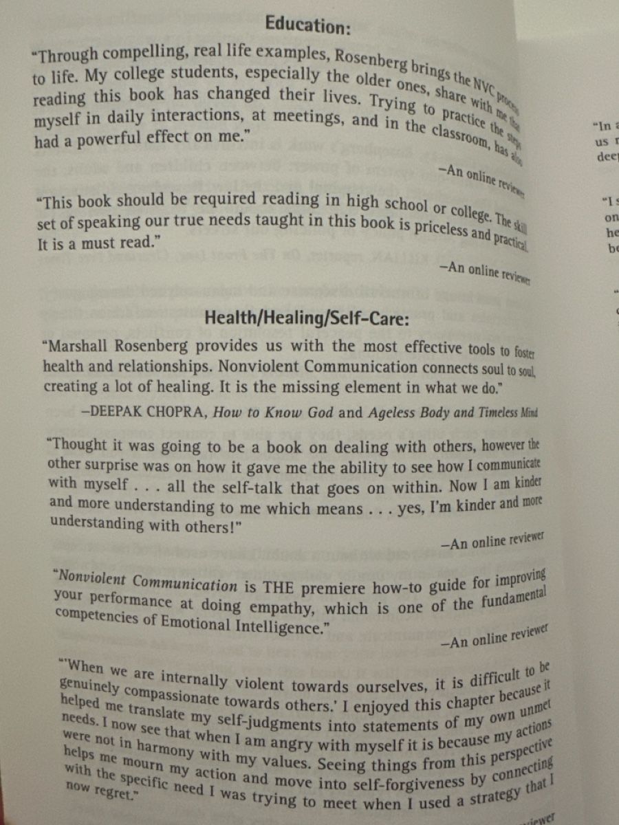 Bücher: Book: Nonviolent Communication, Marshall B. Rosenberg – Gebraucht aus Zürich von anouk_8008 2