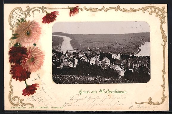 Cartoline postali: Walzenhausen, Ortsansicht, Passepartout  – Usato da Berlin venduto da bartko-reher
