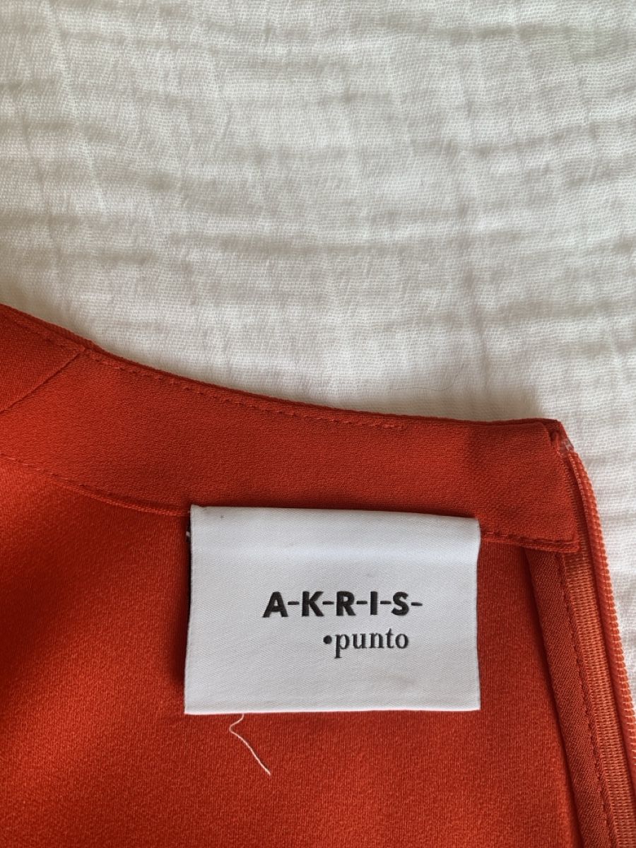 Akris Vestiti: AKRIS: Elegantes,  langes, rot-oranges Sommer-Kleid, 34 – Nuovo (secondo la descrizione) da Luzern venduto da paulablue 5