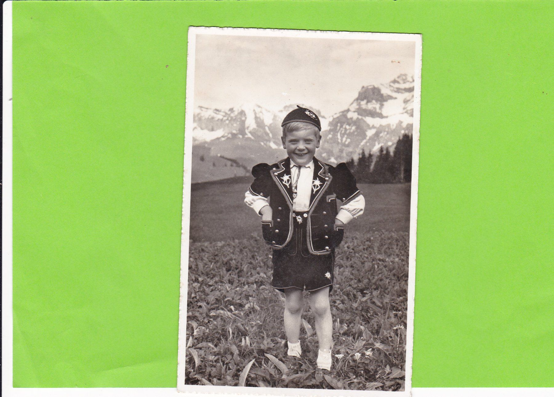 Cartoline postali: Adelboden-Sennenbub, E. Gyger – Usato da St. Peterzell venduto da neckertal