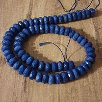 1 Strang blaue Saphir facettiert 6x10mm