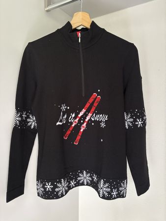 Newland Pullover schwarz mit Reissverschluss Grösse L