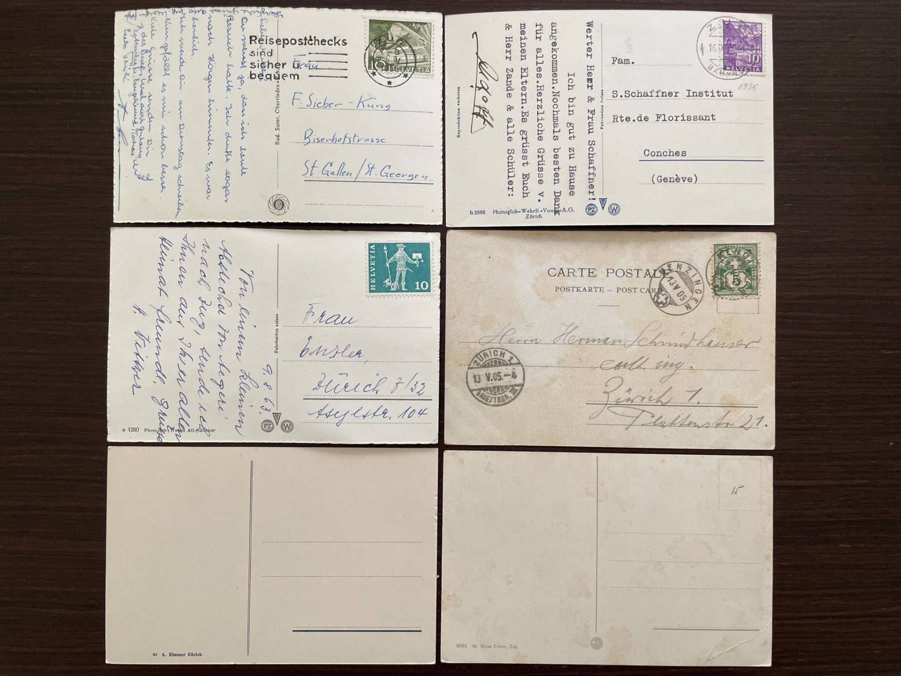 Cartoline postali: ZUG Lot von 25 Ansichtskarten im Kleinformat – Usato da Wald ZH venduto da TLILEF 8