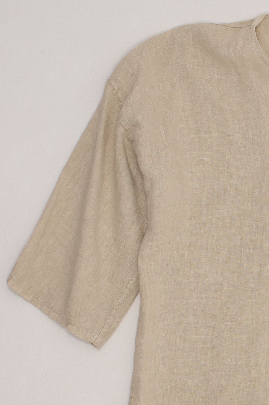 Camicette: Blouse 100% Lin Beige Manches 3/4 T. L – Usato da Fribourg venduto da re-fine 3