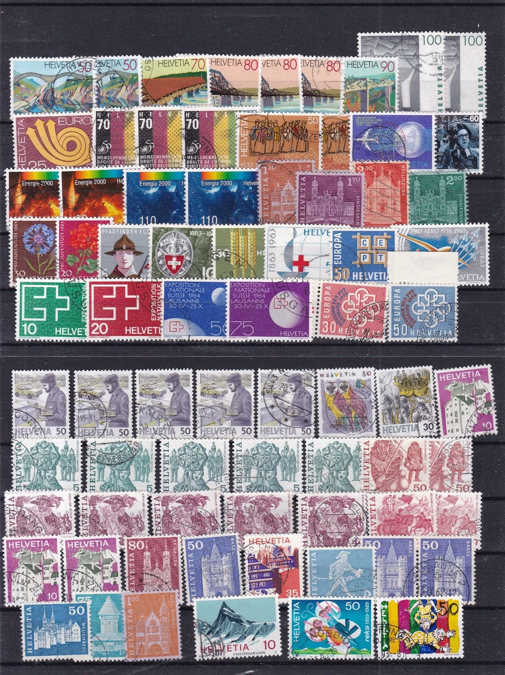 Tutti i francobolli: CH Briefmarken-Steckkarten, bunt gemischt – Usato da Münchwilen AG venduto da Nesar 1
