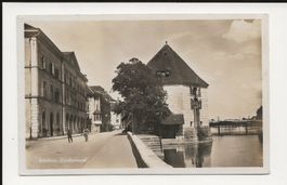 AK ca 1920 Solothurn, Landhausquai mit Velofahrer