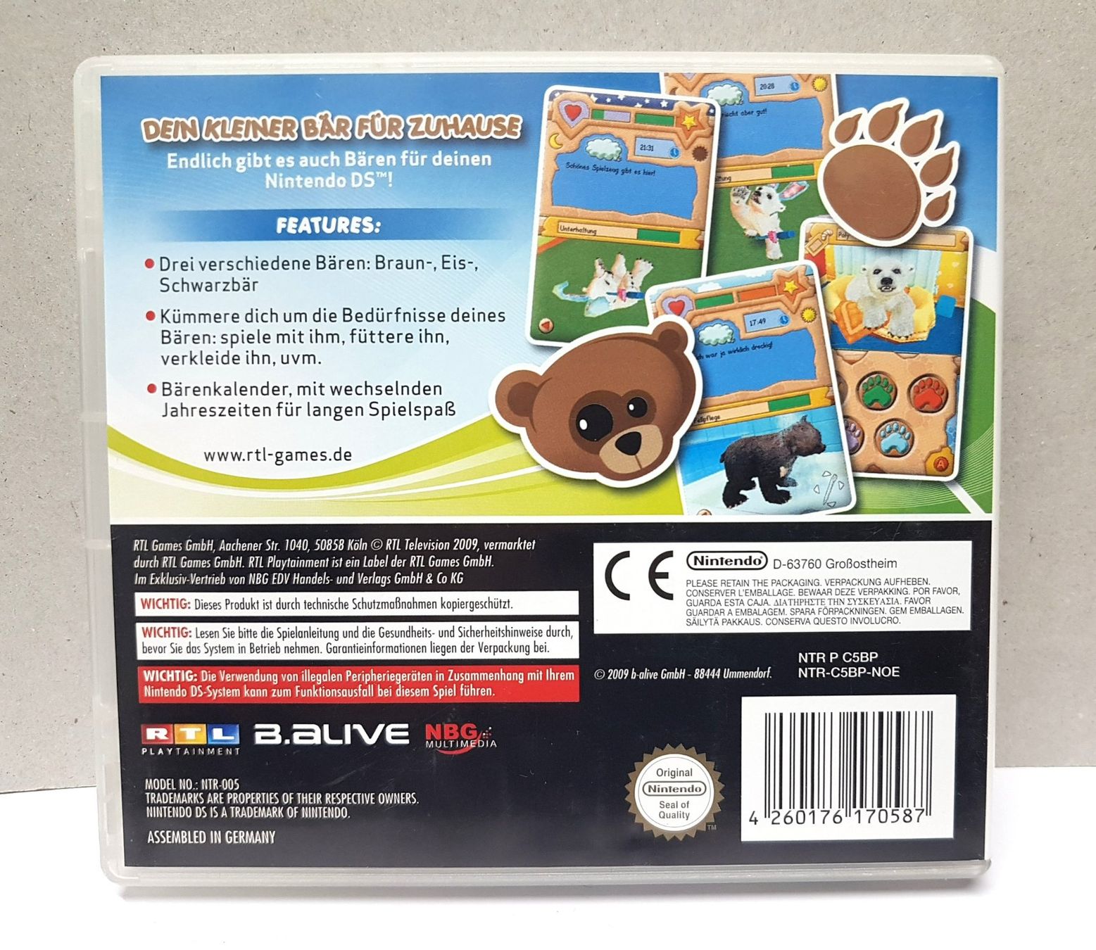 Nintendo Spiele: Bären Babys dein Kleiner Bär   DS – Gebraucht aus Schüpfheim von Games_Spielkonsolen 2
