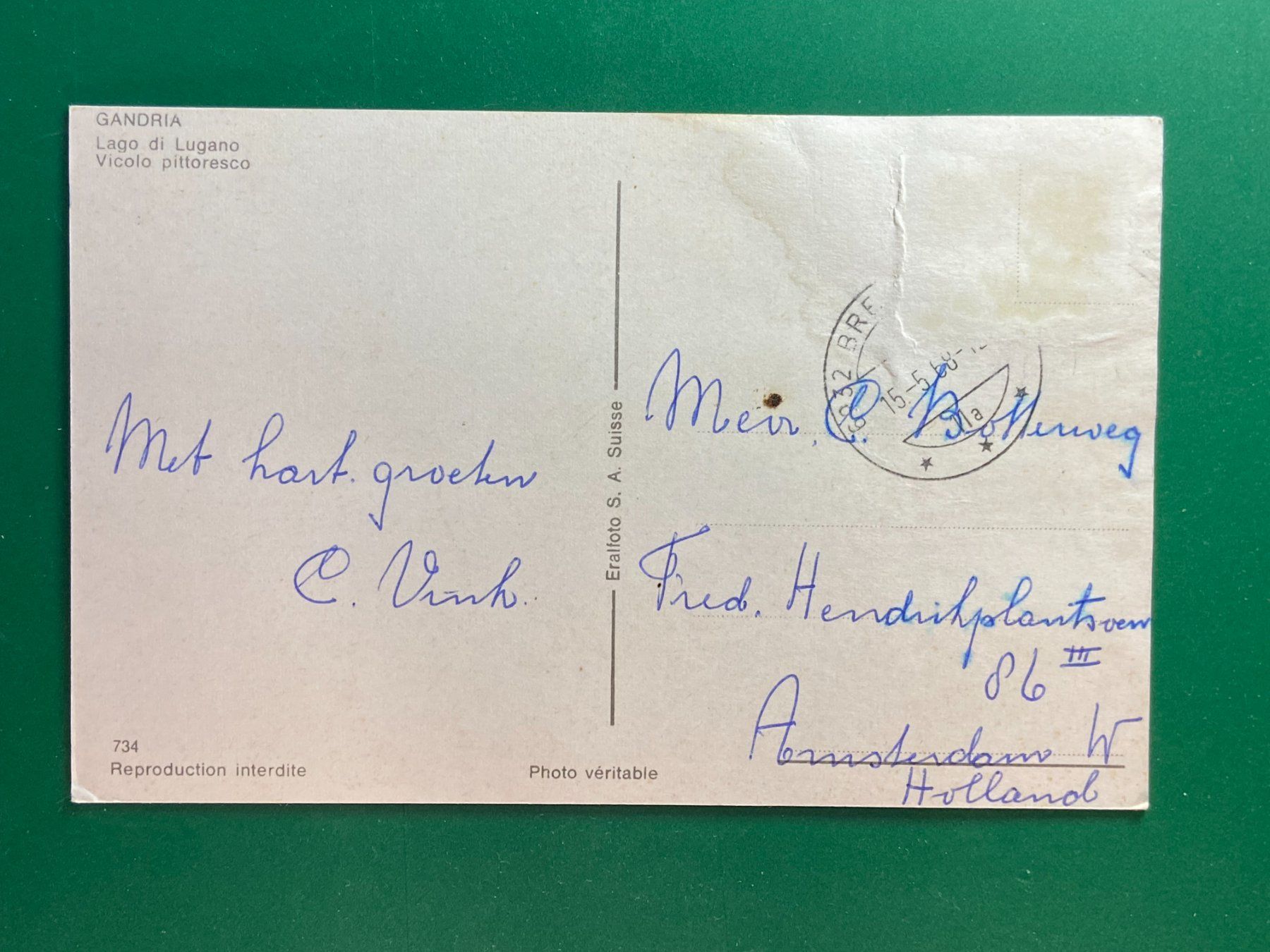 Cartoline postali: Gandria - Vicolo pittoresco – Usato da Steg VS venduto da danwer74 1