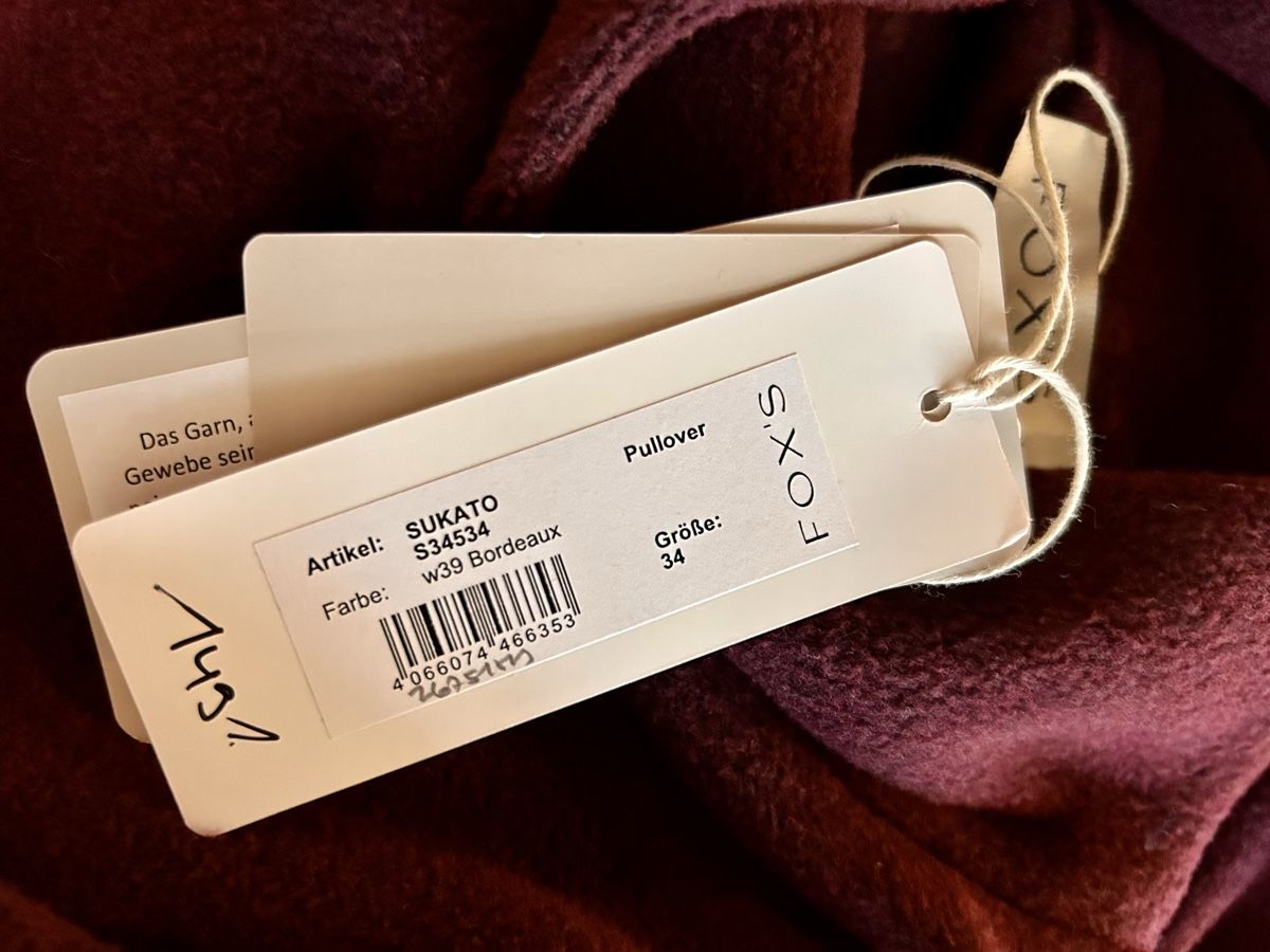 Fox Maglioni & Felpe: FOX‘S Fleecepullover, Grösse 34, neu mit Etikette – Nuovo e nell'imballaggio originale da Oberhasli venduto da anzis 4
