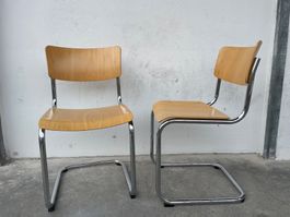 2er Set Thonet S43 von Mart Stam Freischwinger Bauhaus