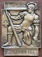 Grosses Emblem / Medaille Schützenfest 1949  9.8 x 13.3 cm