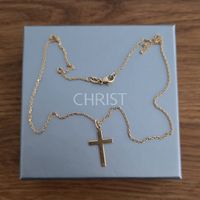 750er Goldkette mit Kreuz, 18 Karat, ca 3.7g