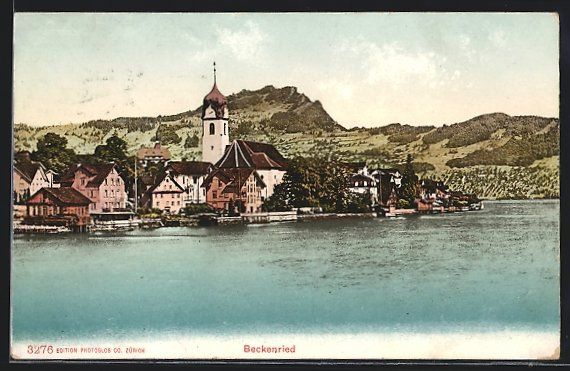 Cartes postales: AK Beckenried, Panorama, 1907 – D'occasion à Berlin par bartko-reher