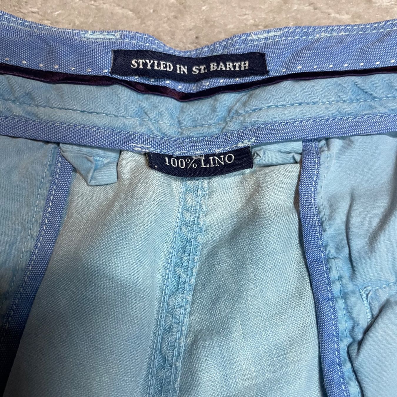 MC2 Saint Barth Pantaloni: MC2 Saint Barth Leinen Shorts Hellblau Gr. 52 Luxus – Usato da Bubikon venduto da SwissSecondLife 7