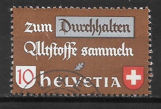 Alle Briefmarken: Abart 254.2.02 Durchhalten hell unterstrichen gestempelt – Gebraucht aus Olten von clotaldi
