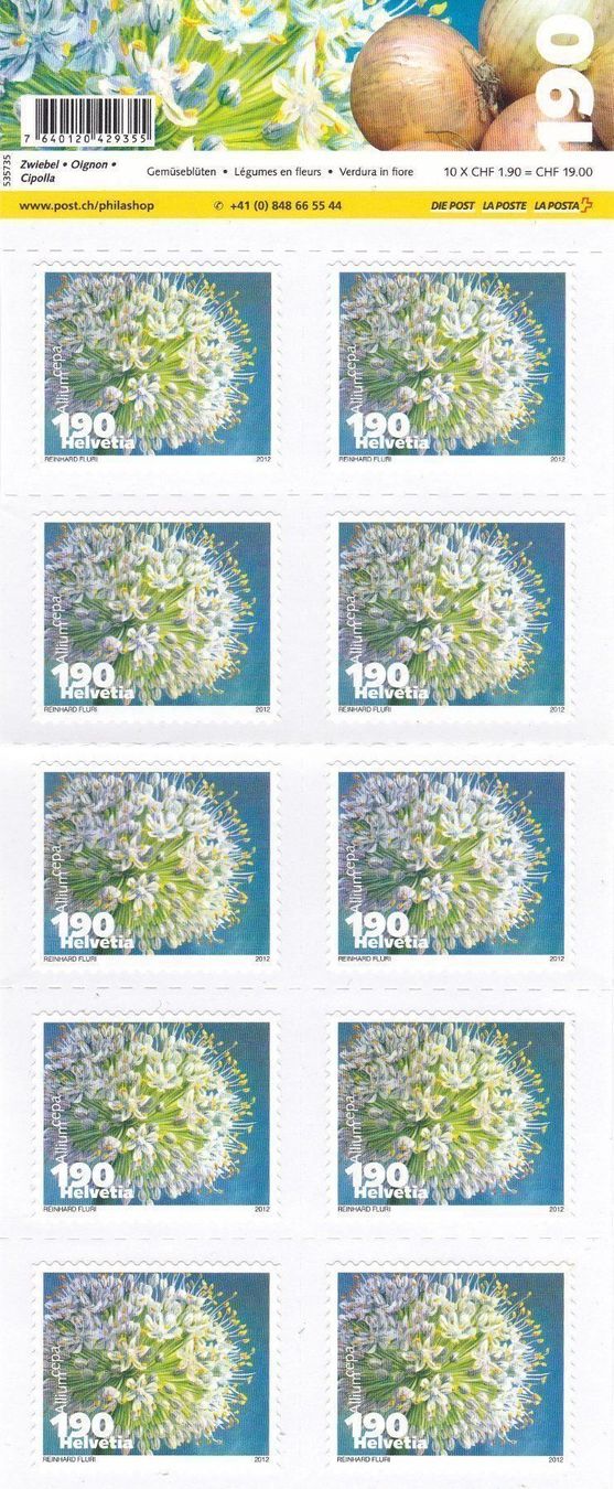 Alle Briefmarken: Postfrisch Bogen Gemüseblüten 2011-2013 – Neu und originalverpackt aus Schliern b. Köniz von joni20 6