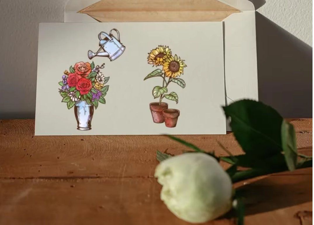 Timbri: Neues Set  Motivstempel Garten, Tor, Blumen – Nuovo e nell'imballaggio originale da Effretikon venduto da wenuss 2