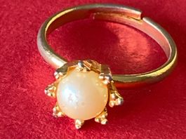 Vergoldet “Perle” Ring (58)