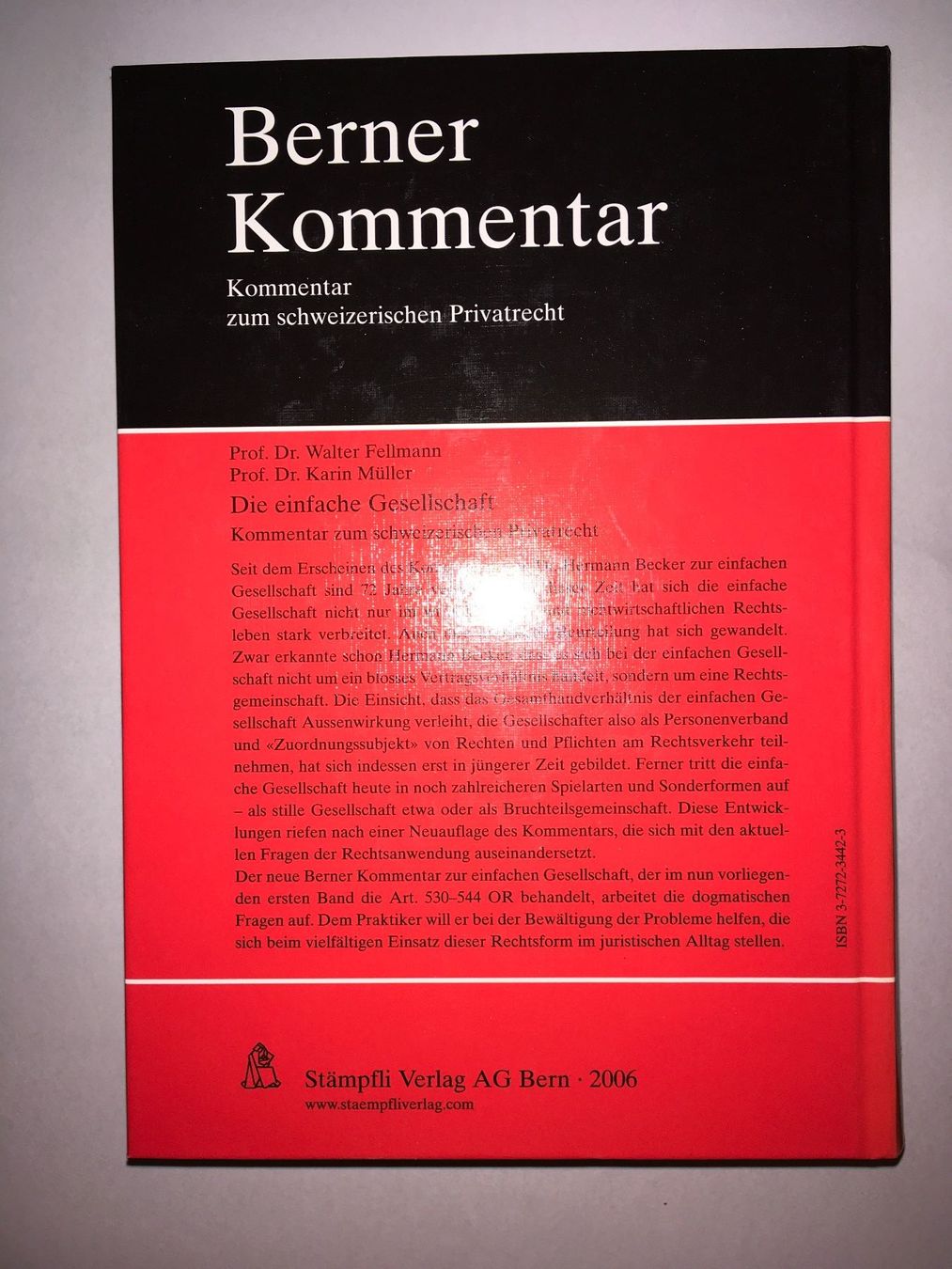 Libri: Die einfache Gesellschaft, Art. 530-544 OR, Stämpfli, 2006 – Nuovo (secondo la descrizione) da Düdingen venduto da pyl_dv98 1
