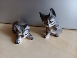 2 Vintage Katzenfiguren für Sammler, Deko