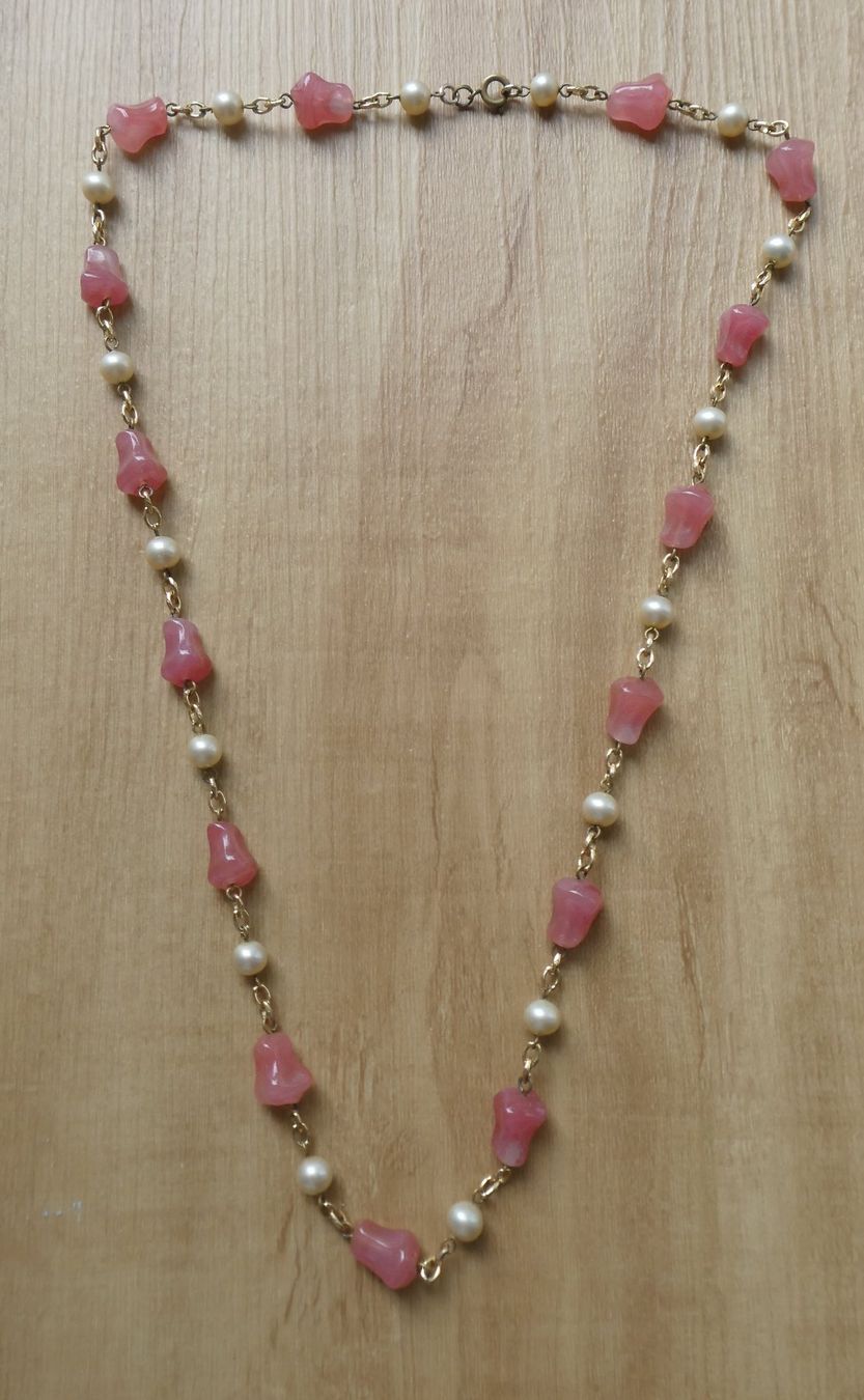 Catenine: Halskette Rosenquarz Perlen golden – Usato da Frauenfeld venduto da dhour