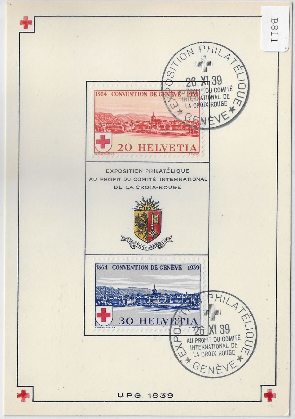 Stempel: 1939 Exposition Philatelique au Profit – Gebraucht aus Ettingen von Kartenplanet